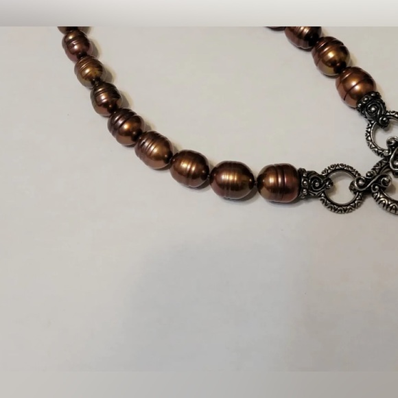 Barbara Bixby 18kt and Sterling Chocolate Pearl Key Enhancer Necklace - Picture 8 of 16